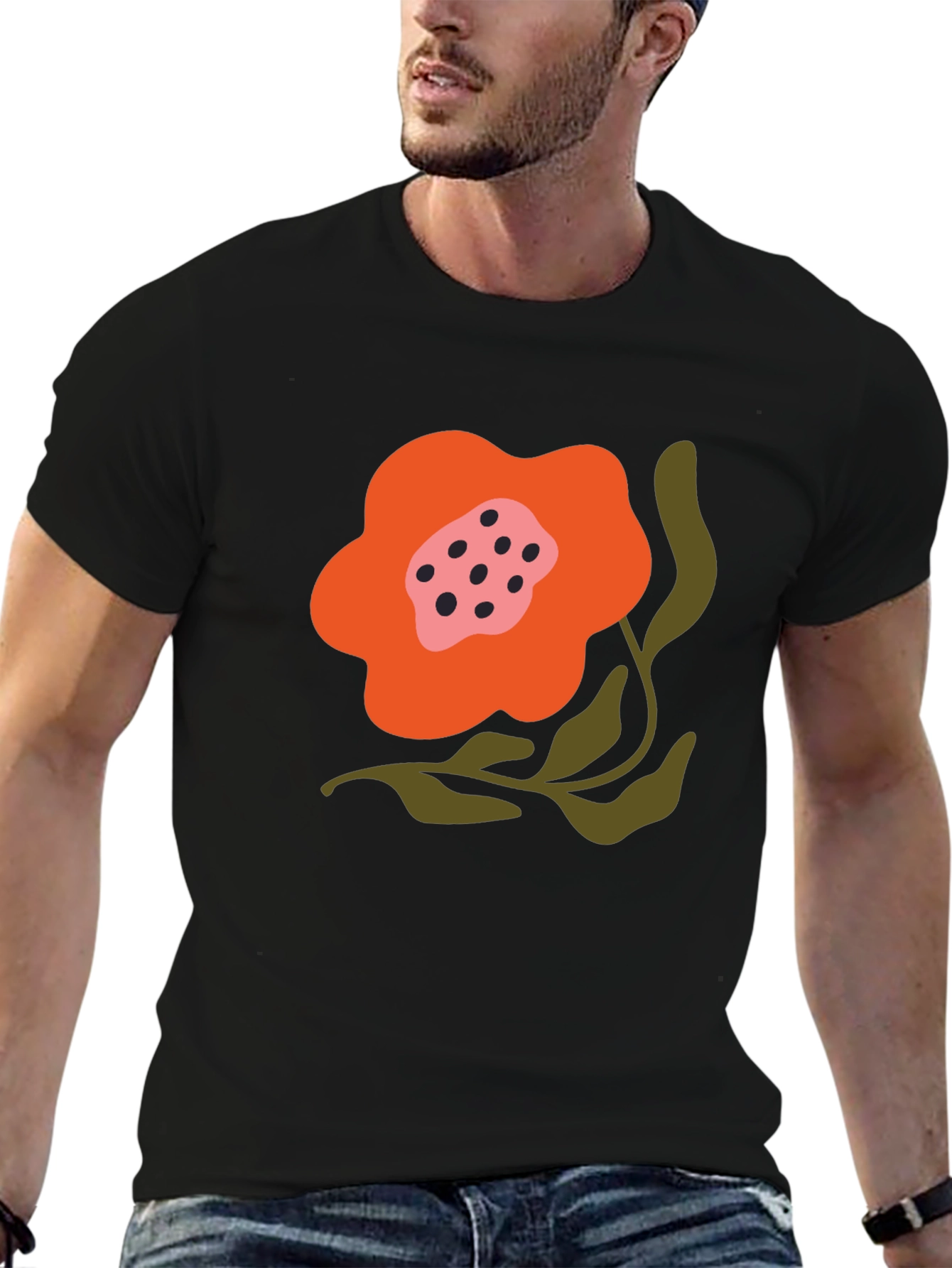 Black Floral Graphic Tee