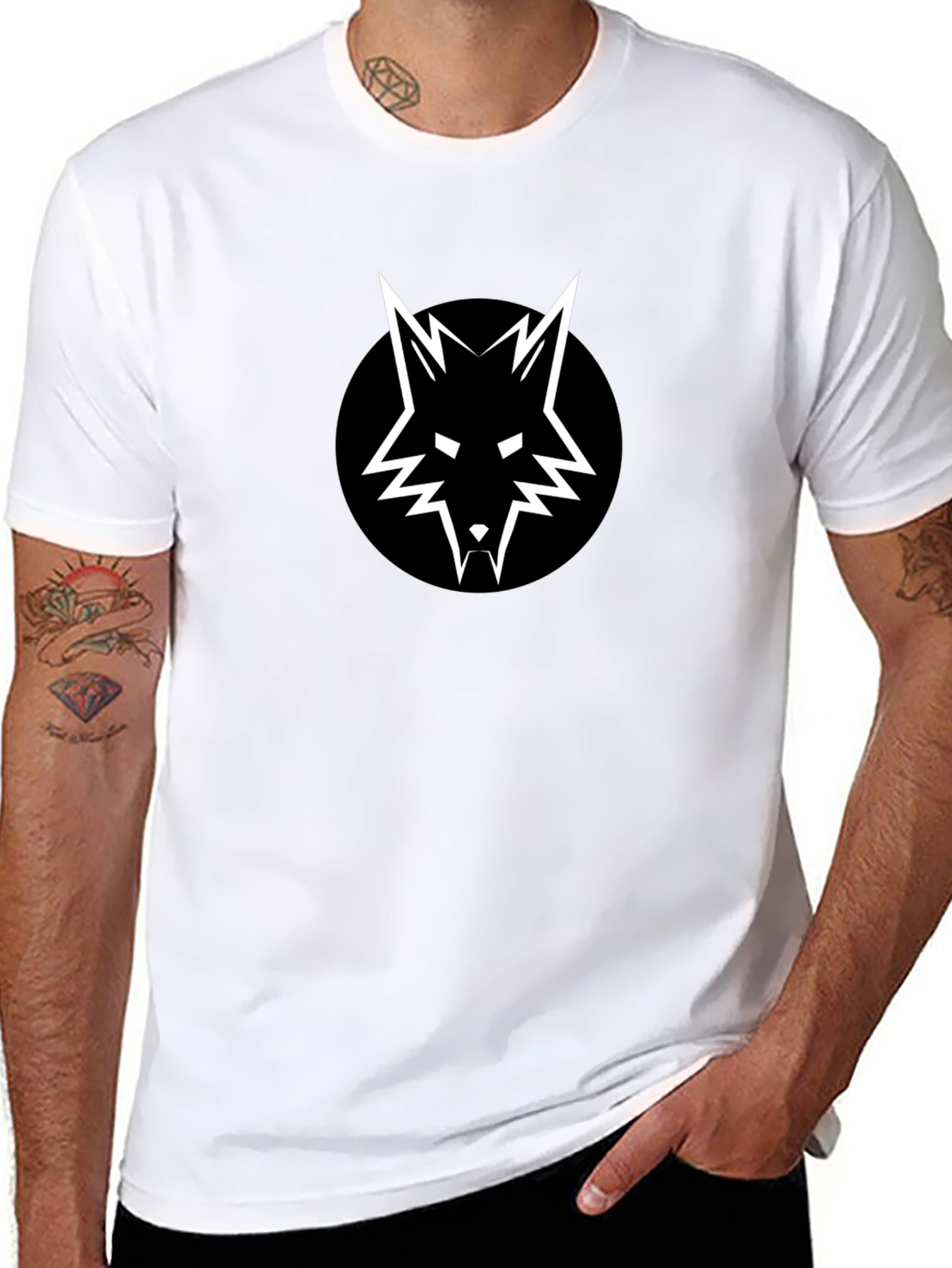 Black Wolf Logo Graphic Tee