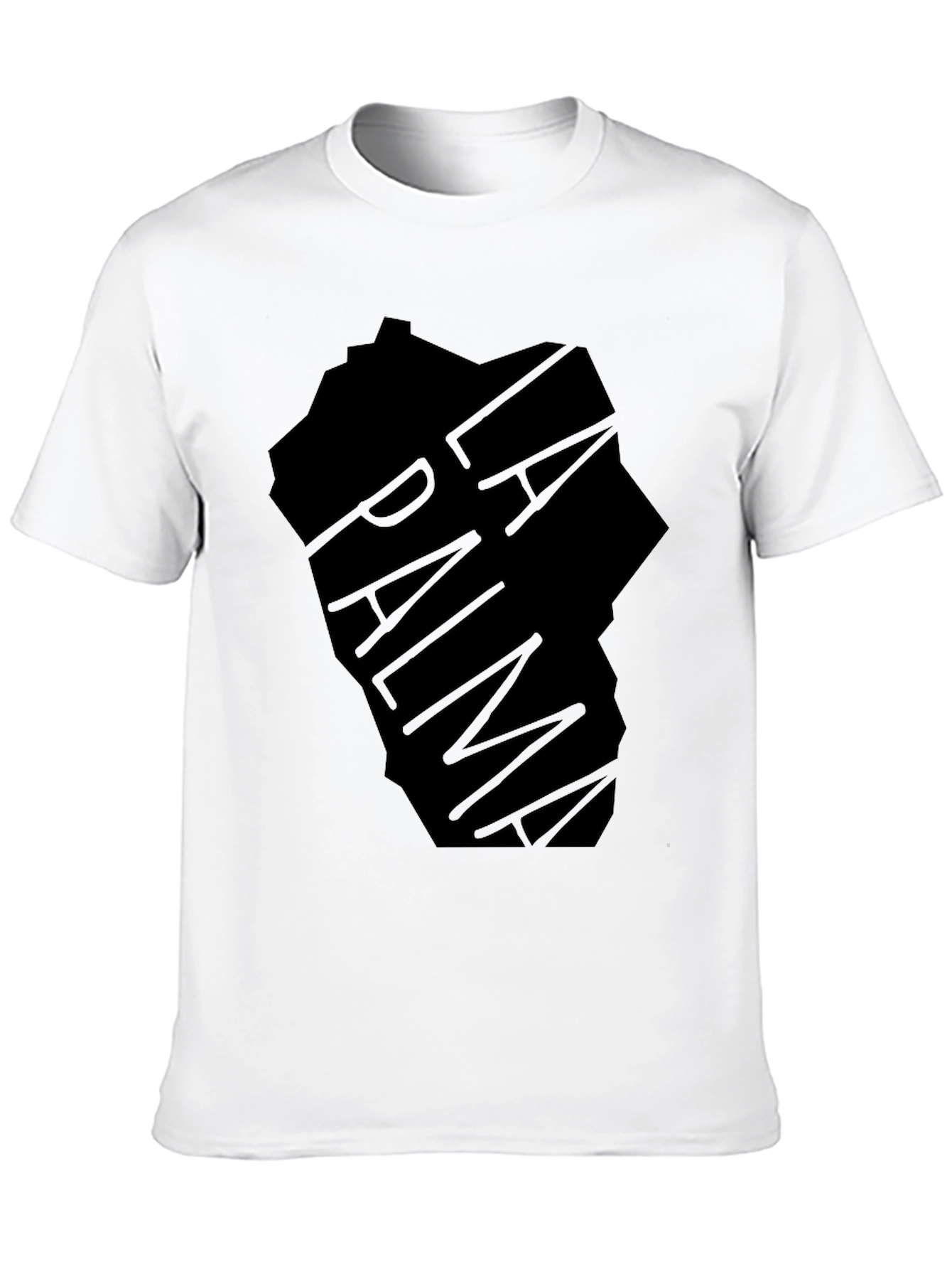 La Palma Island Silhouette Mens Black T-Shirt