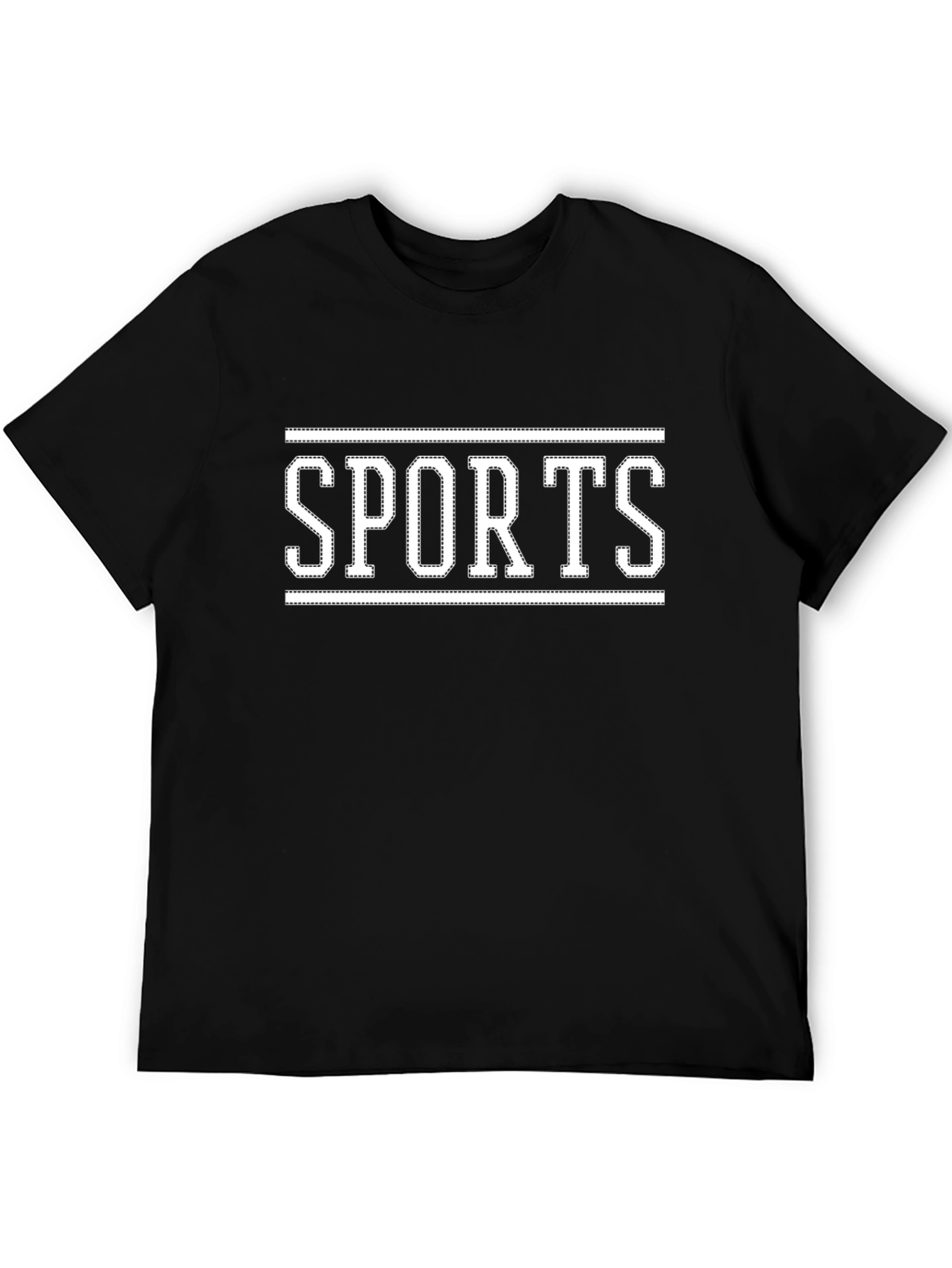 Mens Black SPORTS Graphic Tee