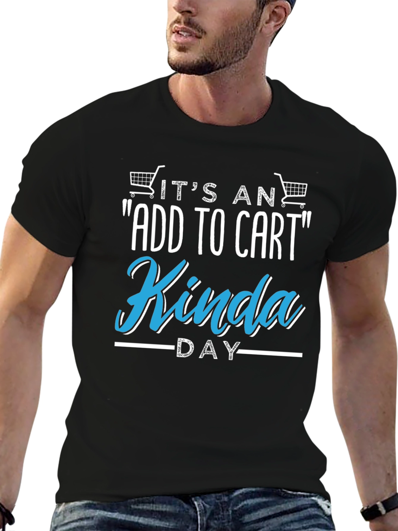 Add to Cart Kinda Day Black Graphic T-Shirt