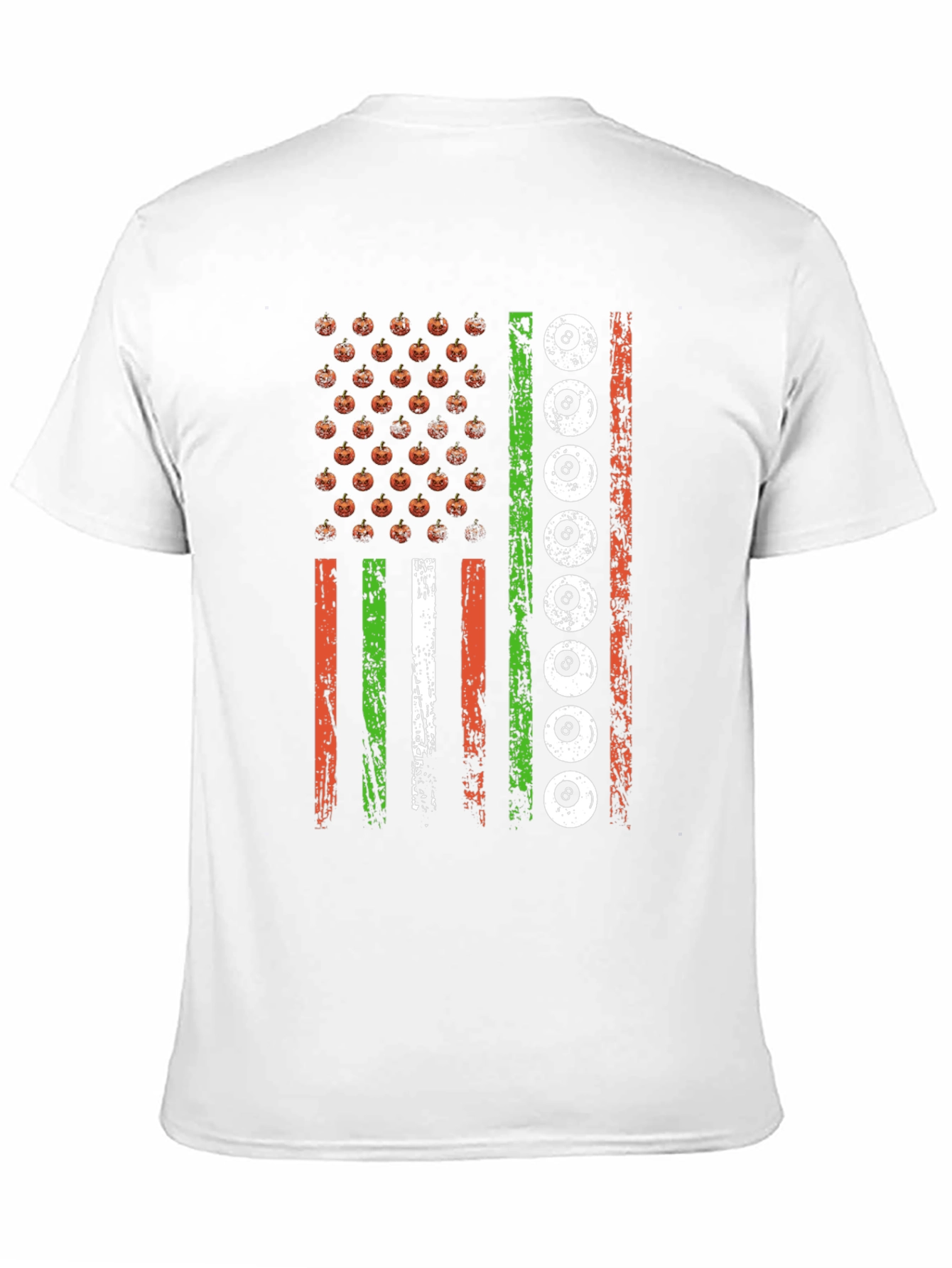 Halloween 8 Ball American Flag T-Shirt