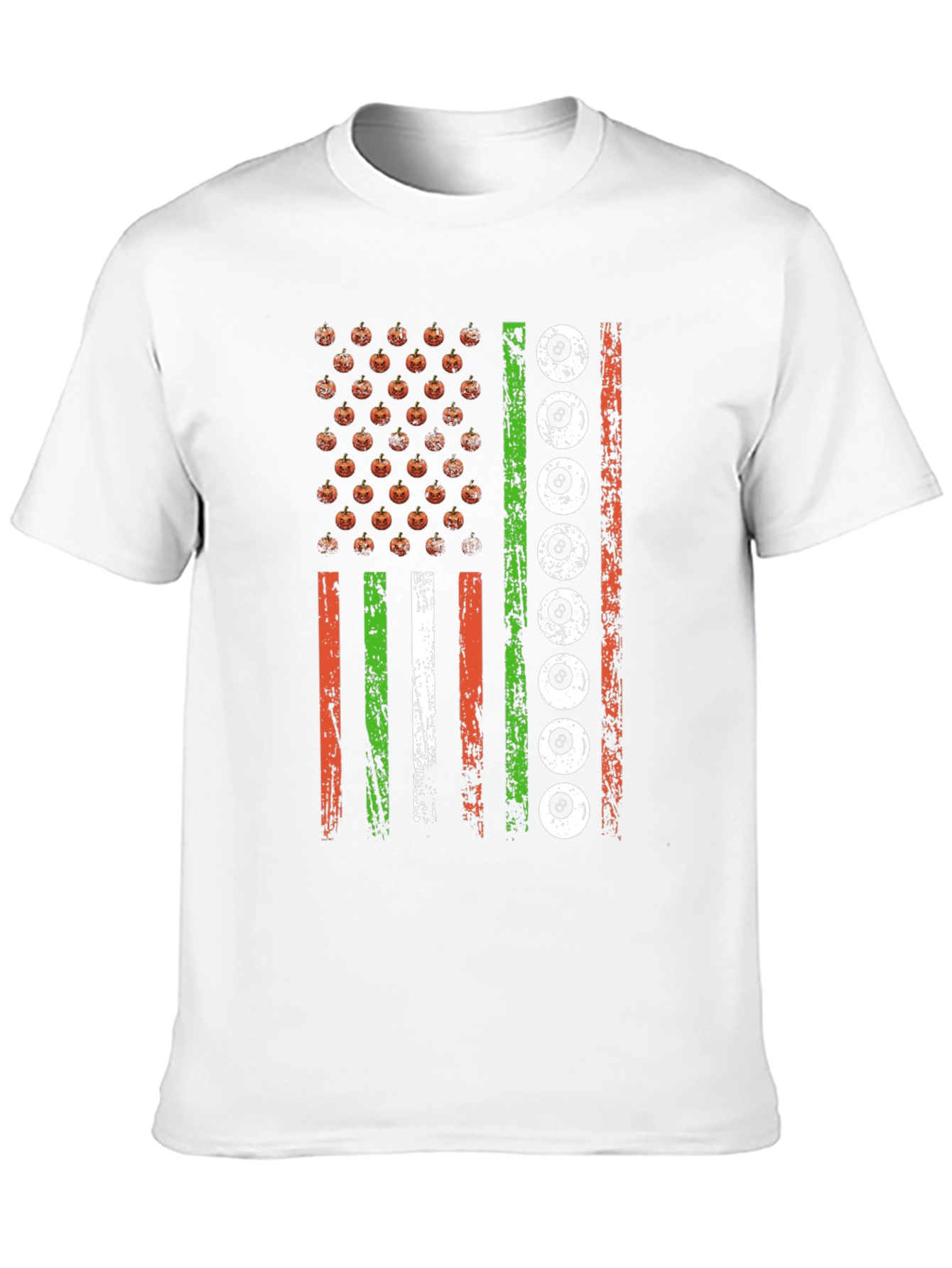 Halloween 8 Ball American Flag T-Shirt