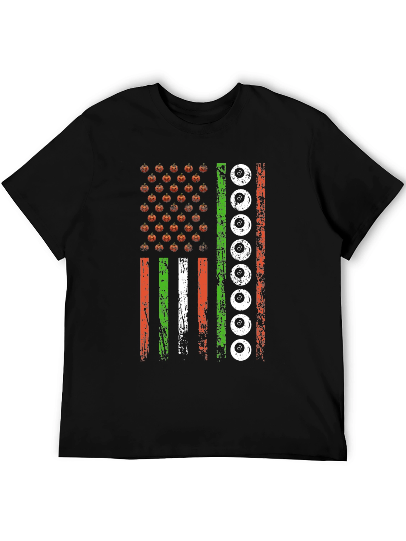 Halloween 8 Ball American Flag T-Shirt