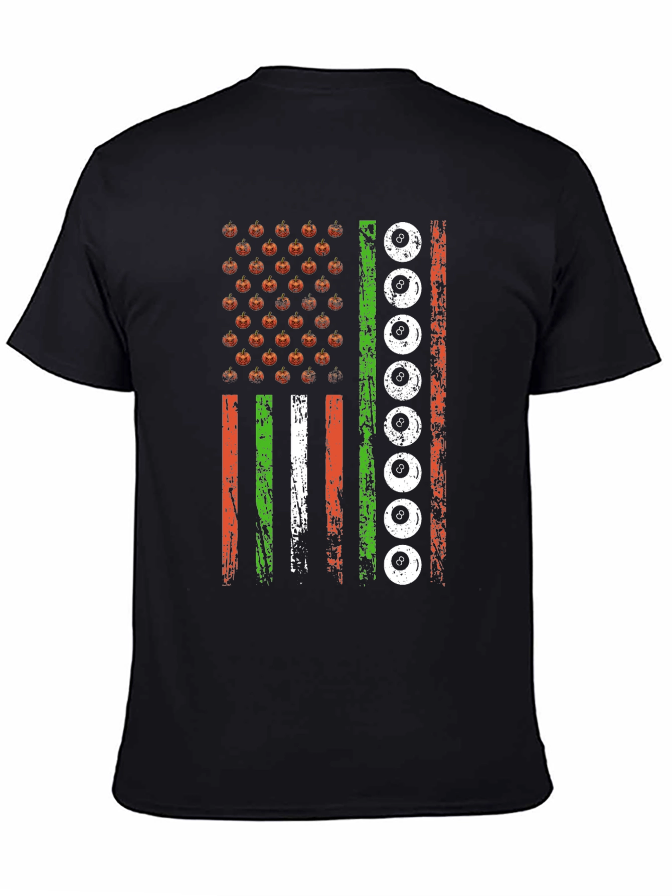 Halloween 8 Ball American Flag T-Shirt