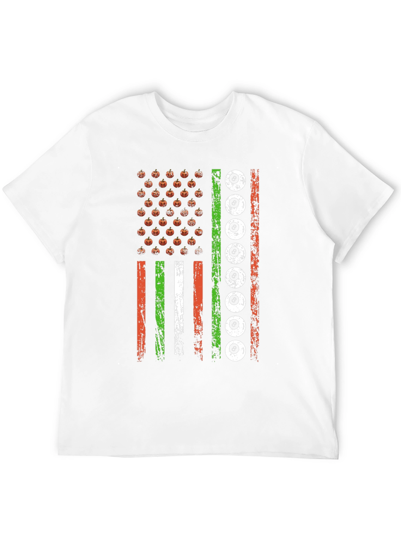 Halloween 8 Ball American Flag T-Shirt