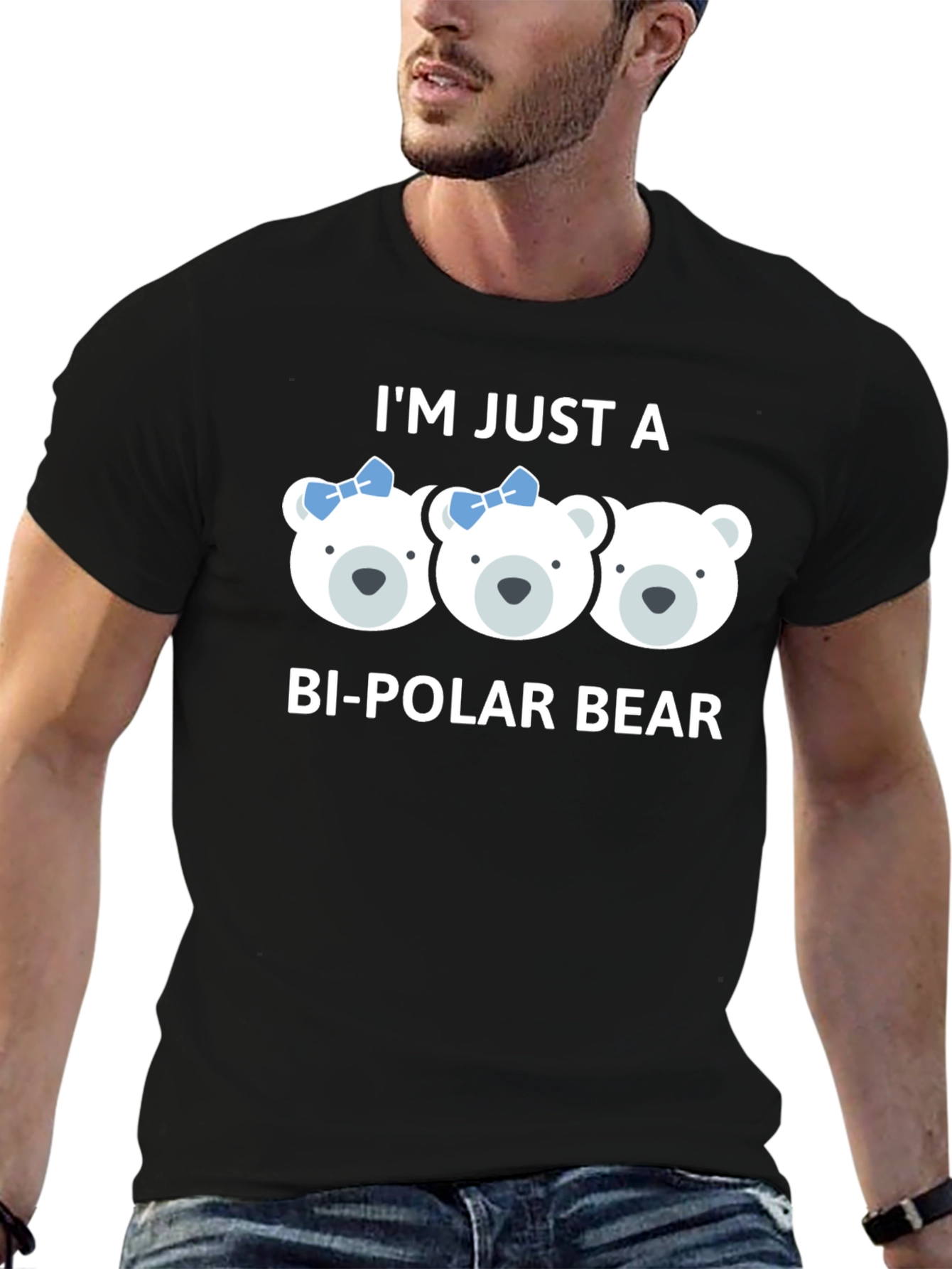 Bi-Polar Bear Graphic T-Shirt - Cute Pun Tee