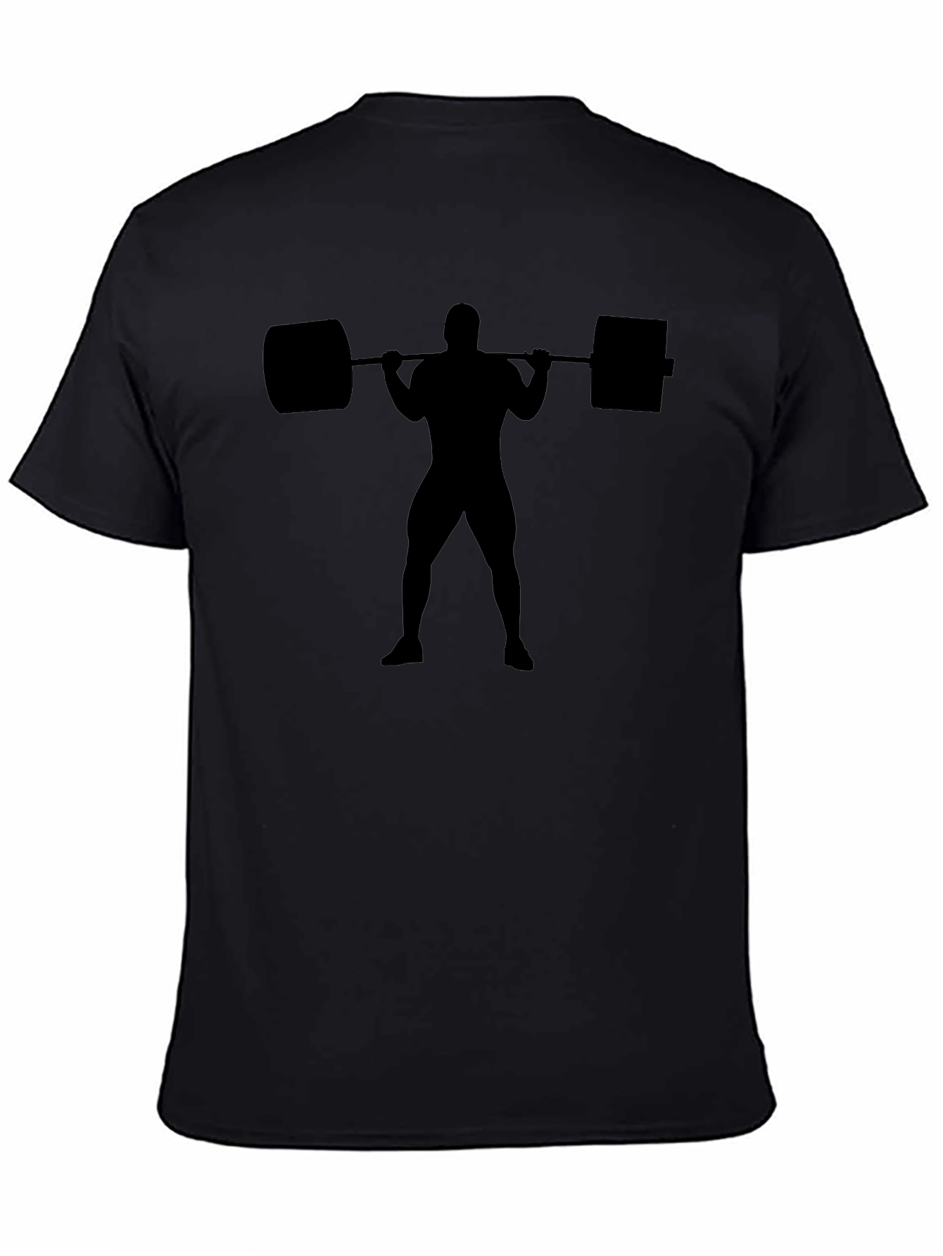 Weightlifting Silhouette Black T-Shirt