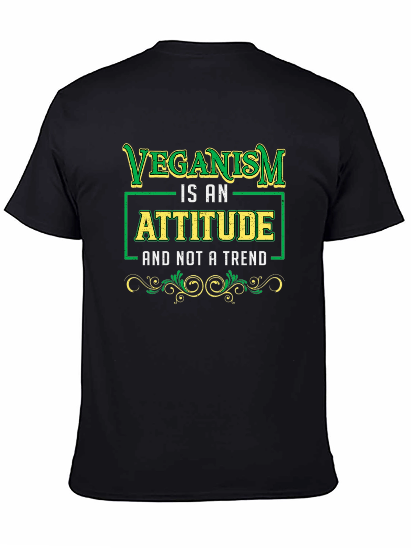 Veganism Attitude Black T-Shirt