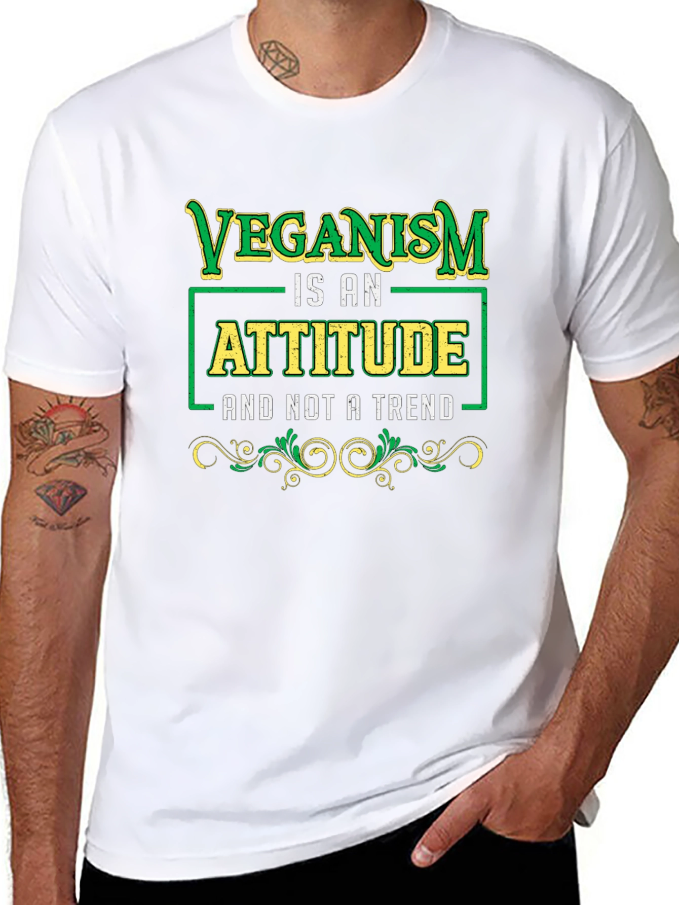 Veganism Attitude Black T-Shirt