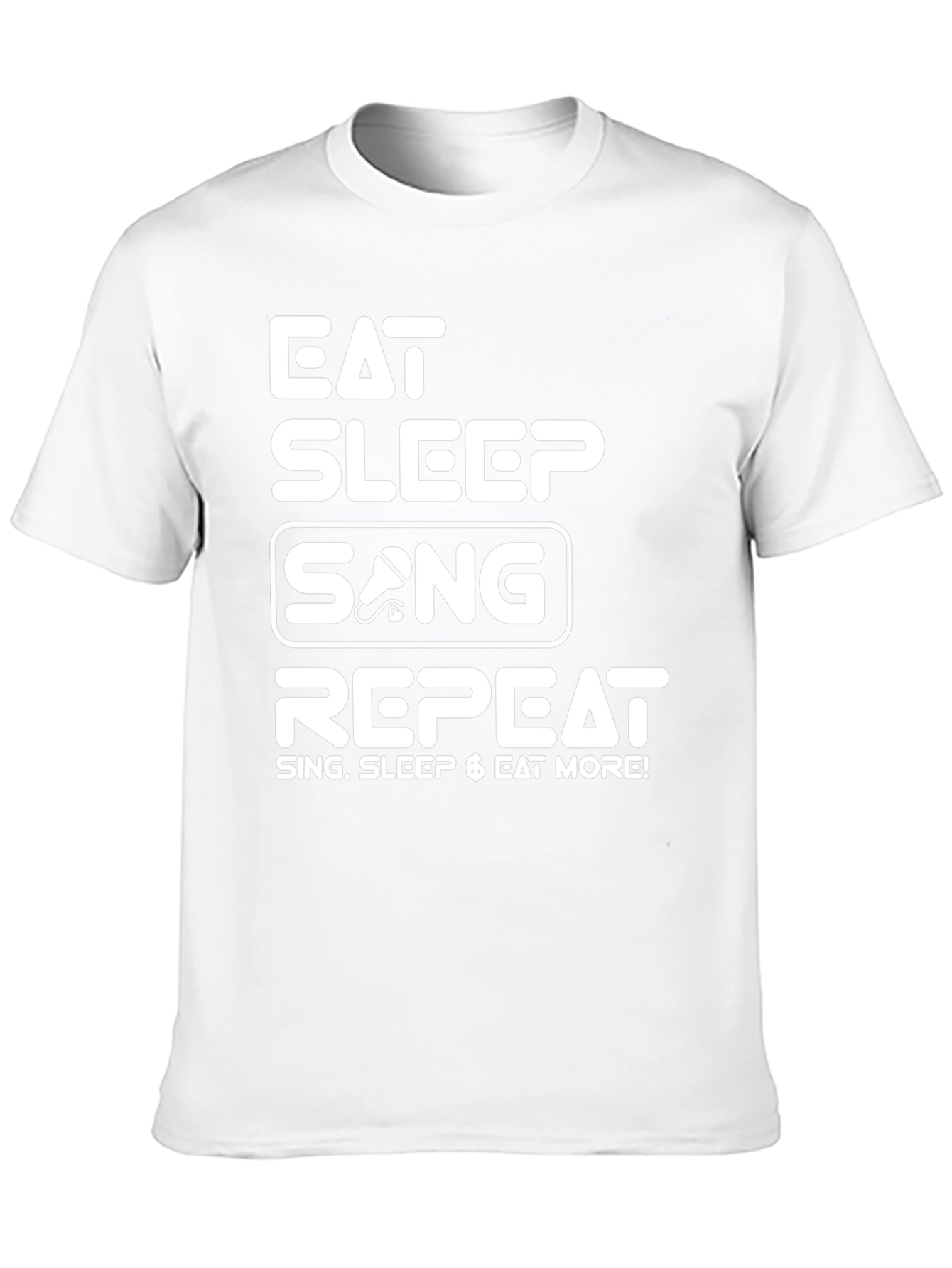 Eat Sleep Sing Repeat Black T-Shirt