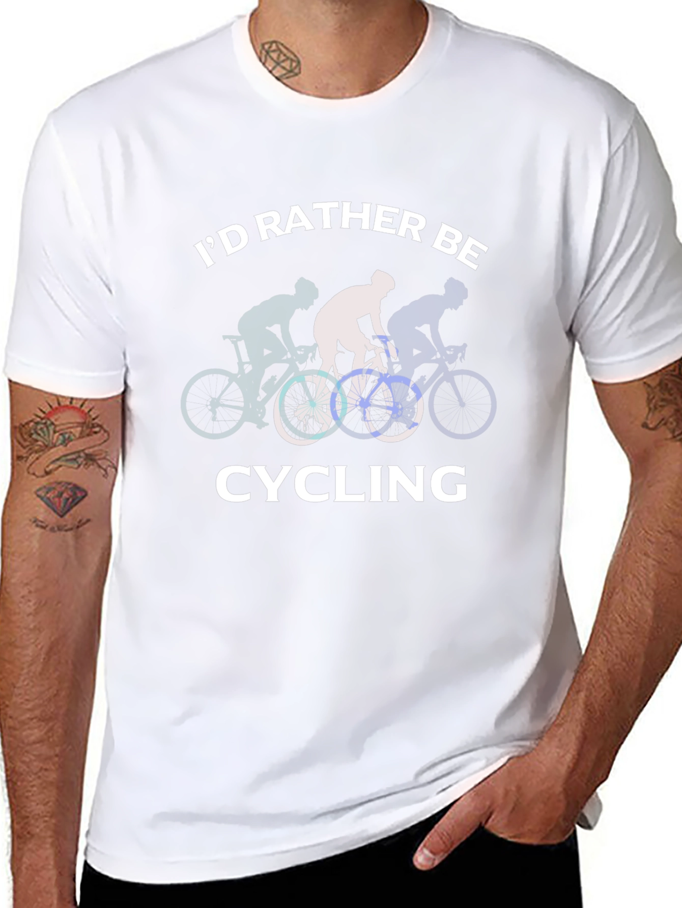 Id Rather Be Cycling Black T-Shirt