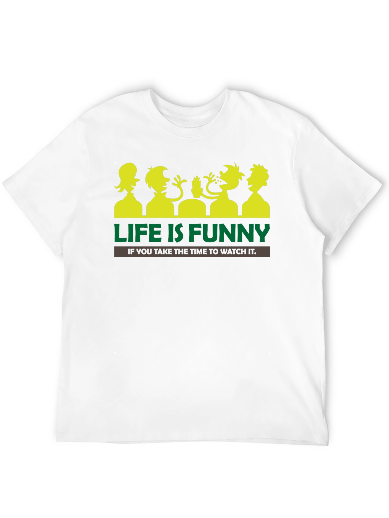 Life is Funny Graphic T-Shirt - Black Crew Neck