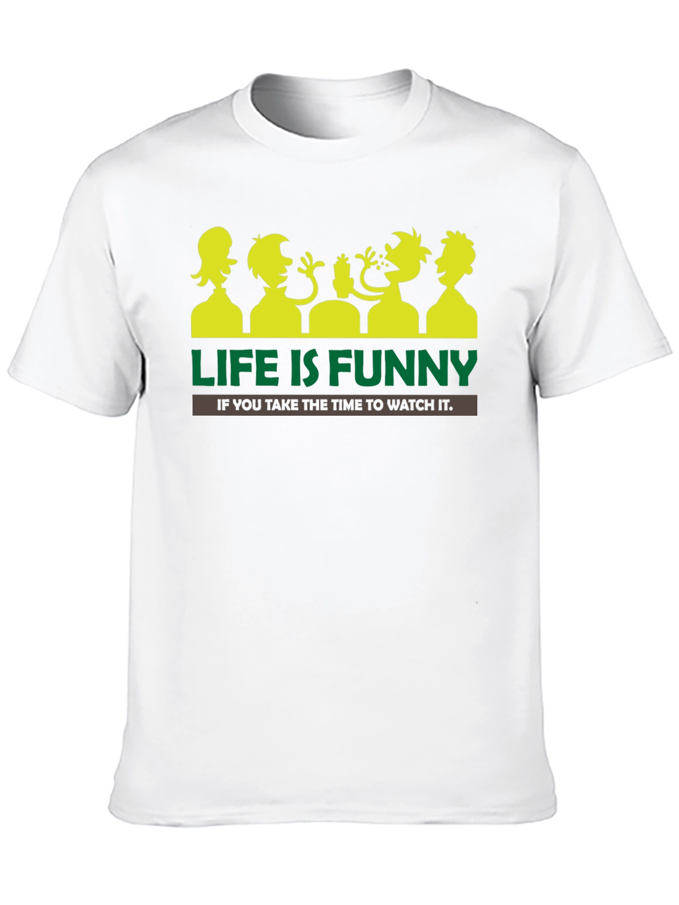Life is Funny Graphic T-Shirt - Black Crew Neck