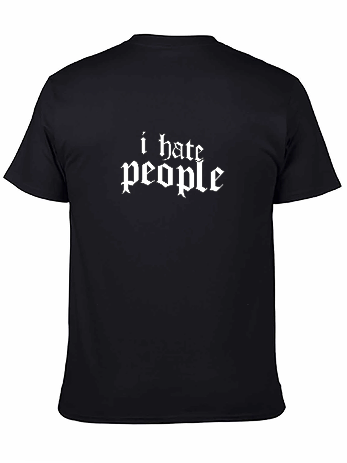 I Hate People Graphic Tee - Black Casual T-Shirt