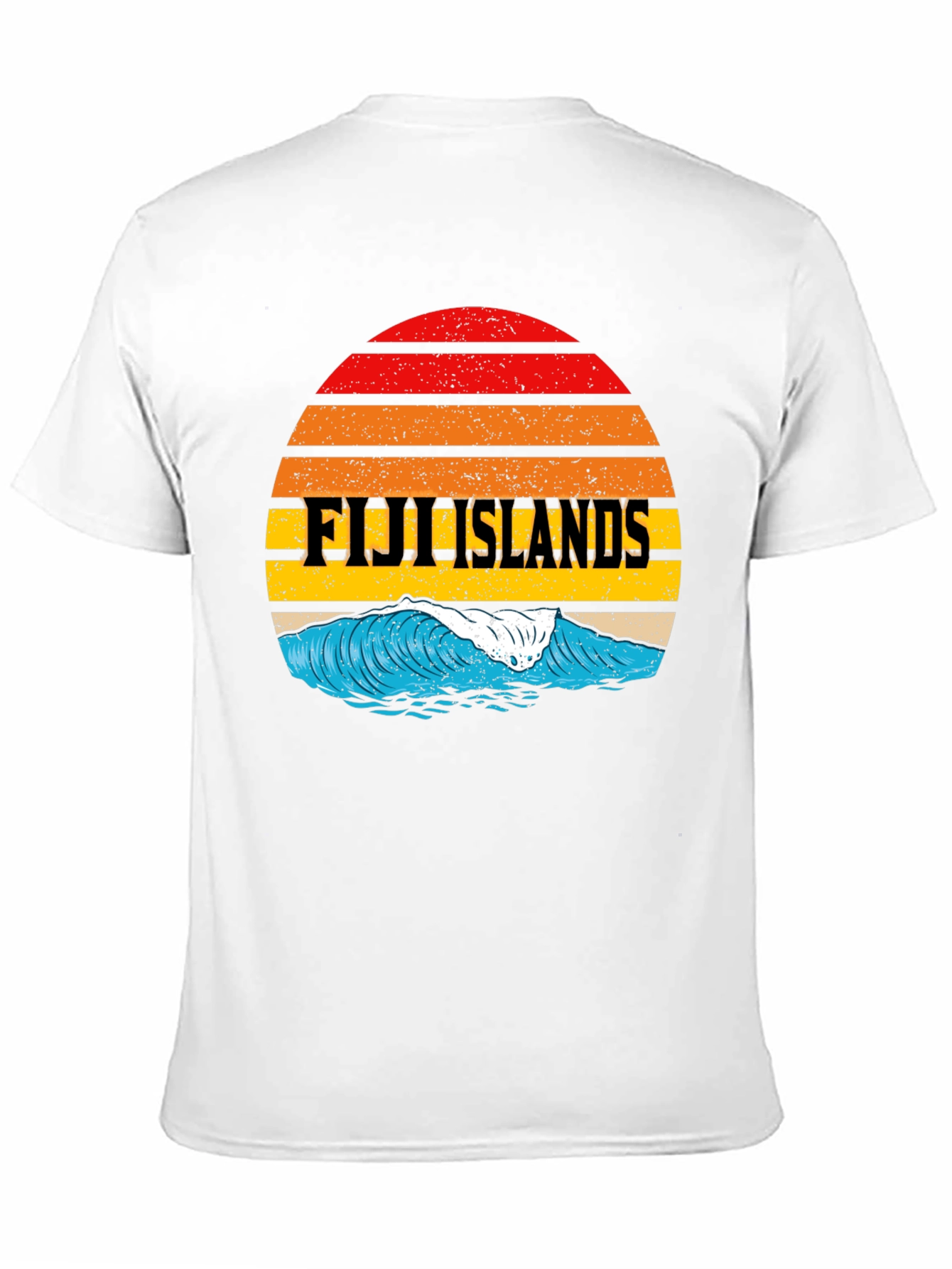 Fiji Islands Sunset Wave Graphic T-Shirt