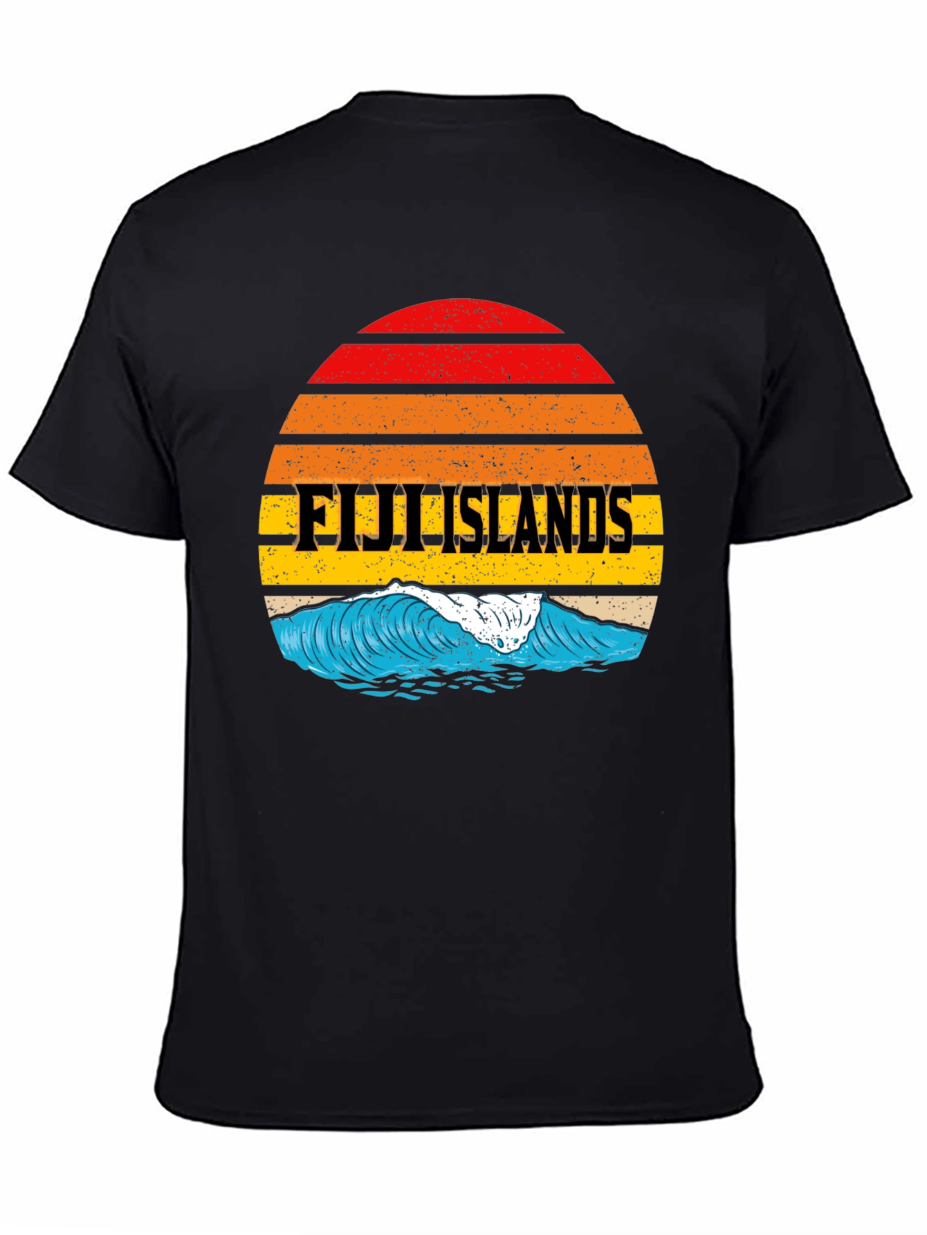 Fiji Islands Sunset Wave Graphic T-Shirt