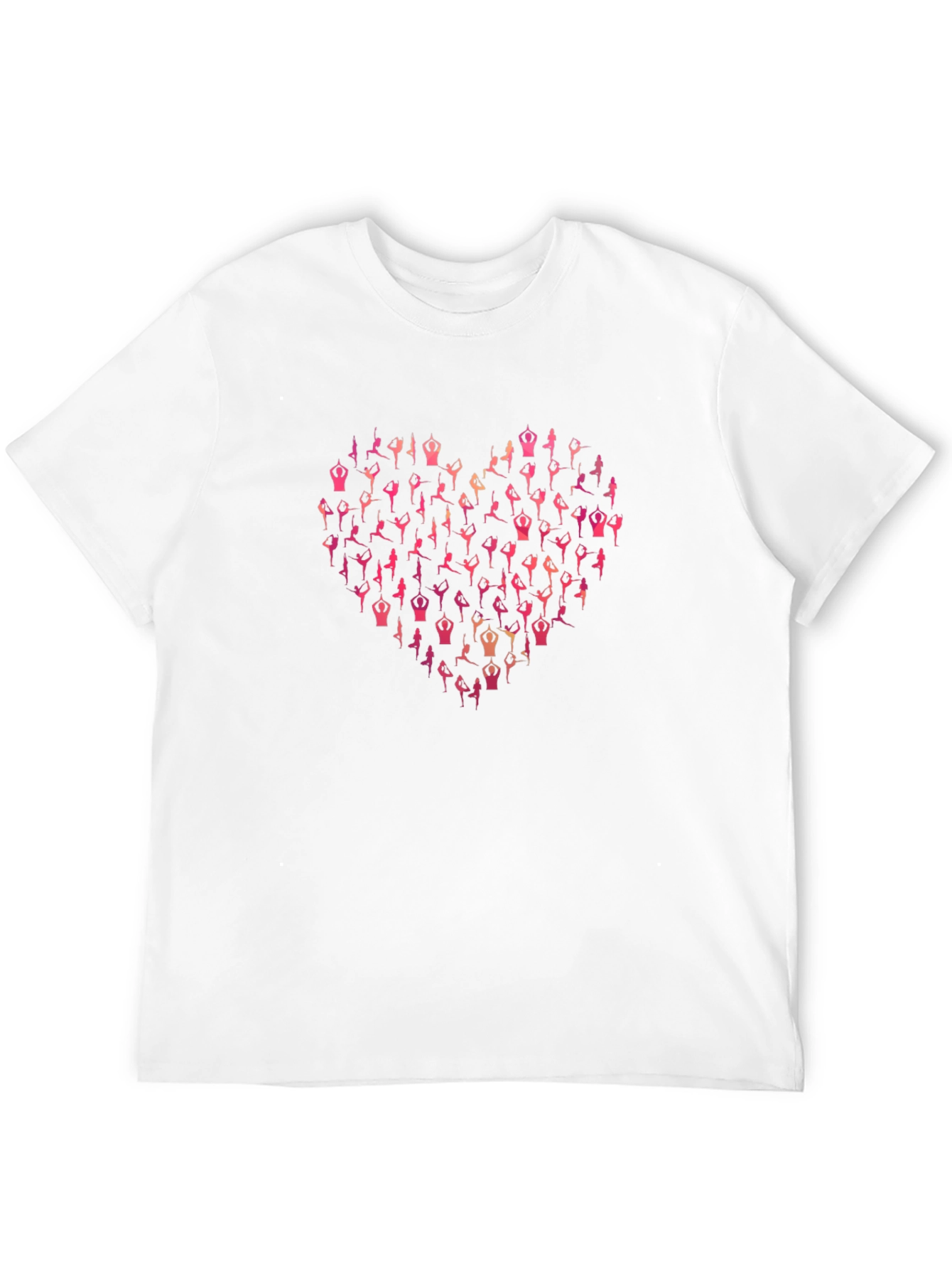 Yoga Heart Graphic Tee - Black Unisex T-Shirt