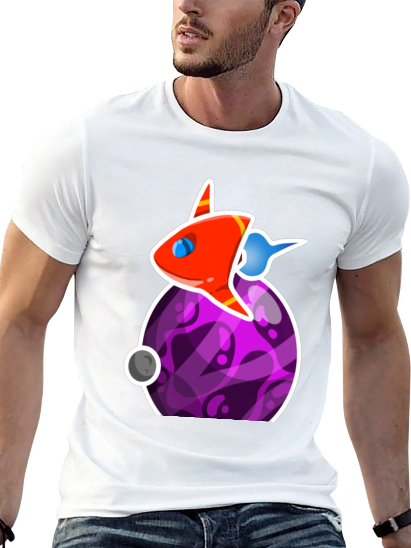 Space Rocket Graphic T-Shirt - Casual Cool