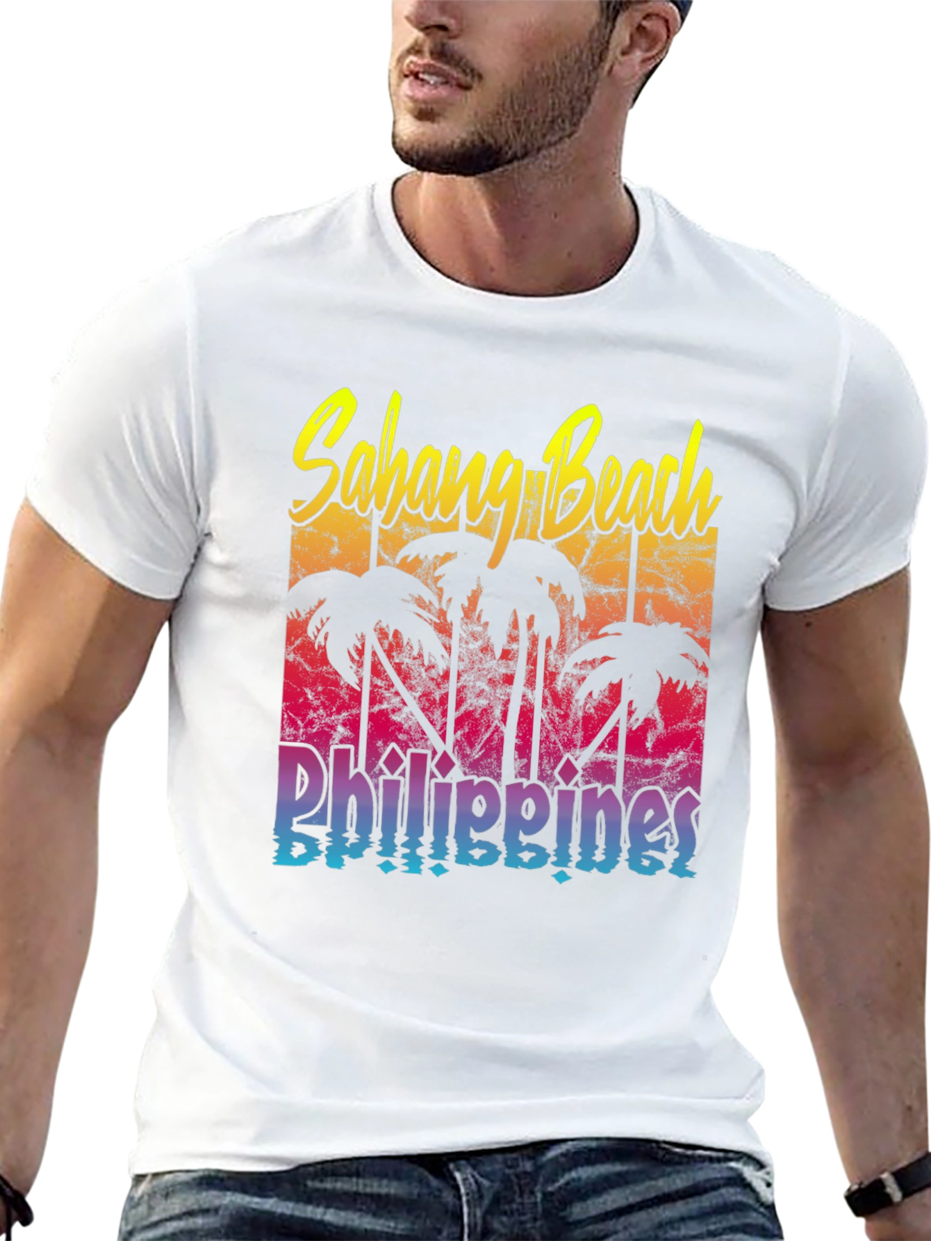 Sahang Beach Philippines Black T-Shirt