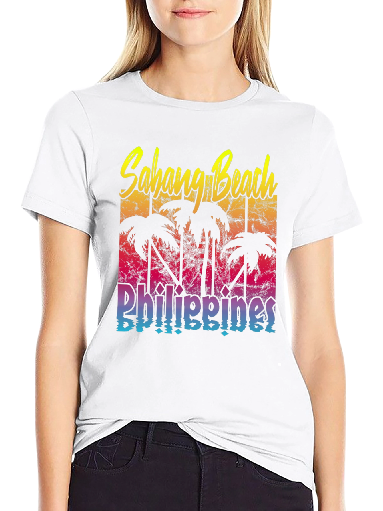 Sahang Beach Philippines Black T-Shirt