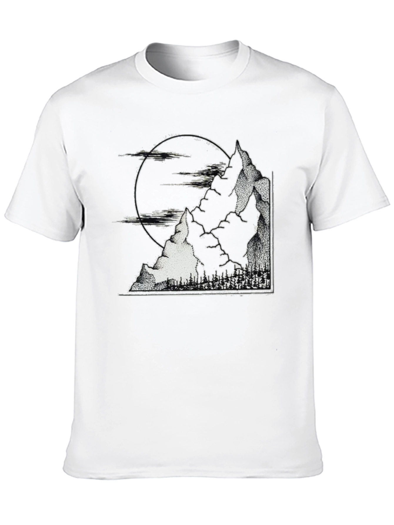 Mountainscape Graphic Tee - Black