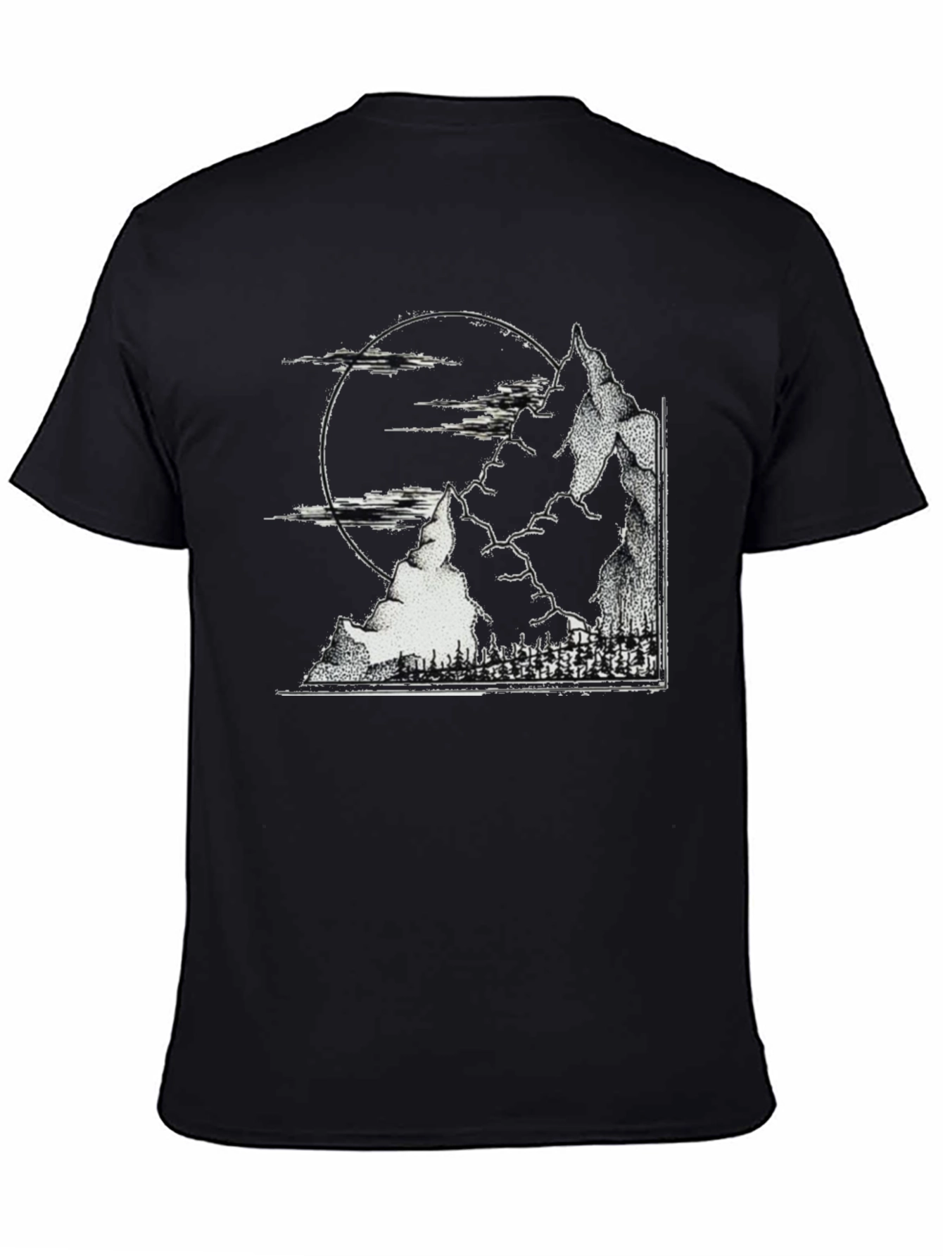 Mountainscape Graphic Tee - Black