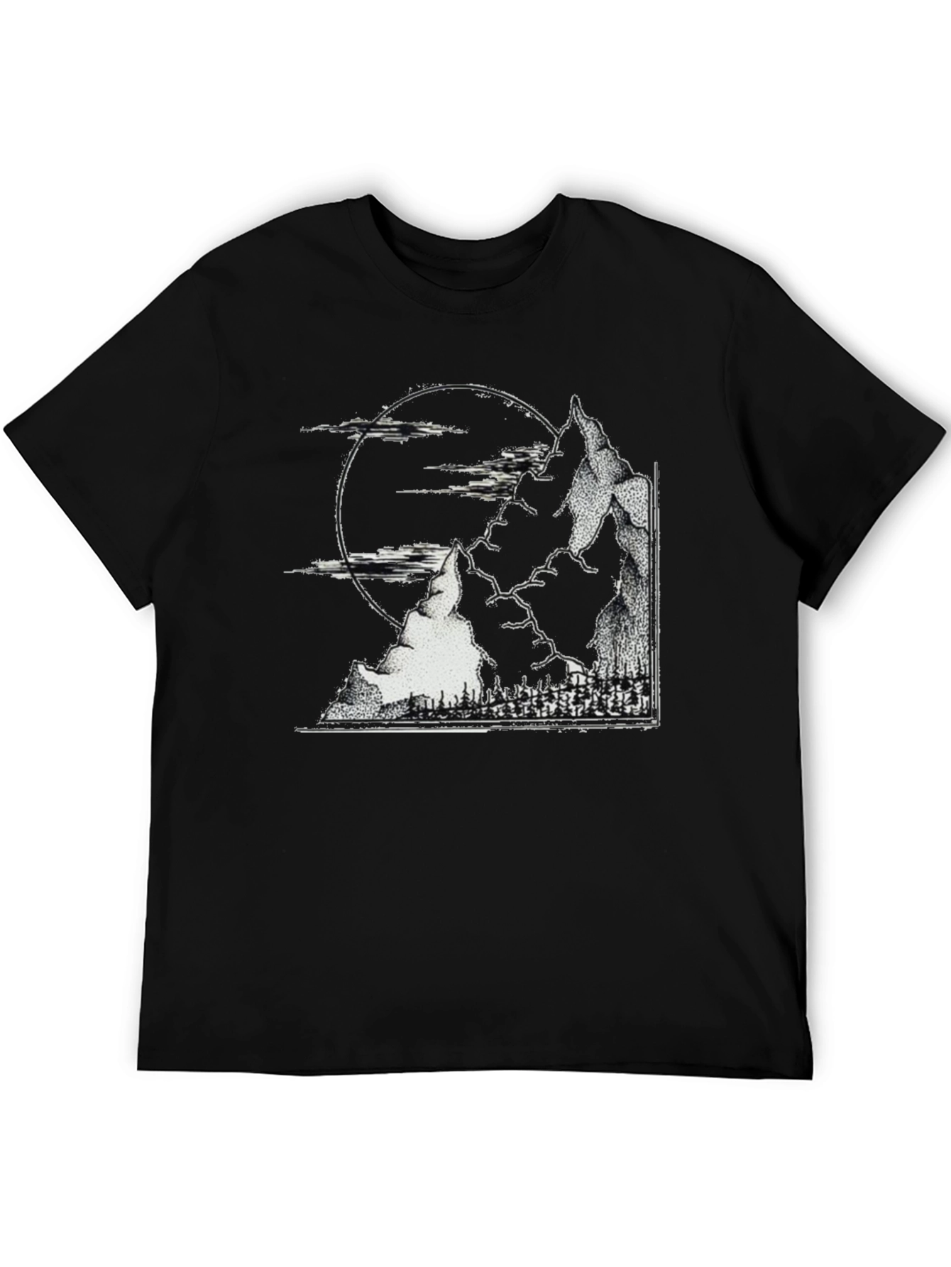 Mountainscape Graphic Tee - Black