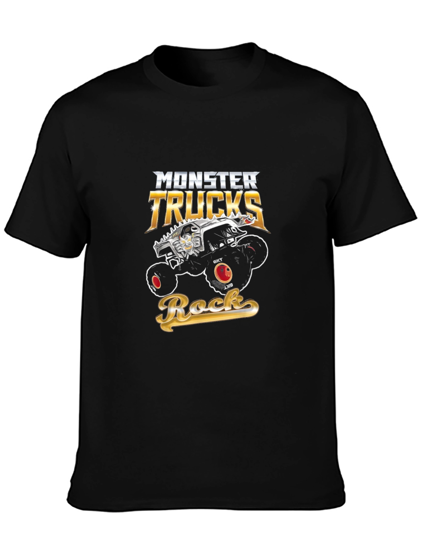 Monster Trucks Rock Graphic Black T-Shirt
