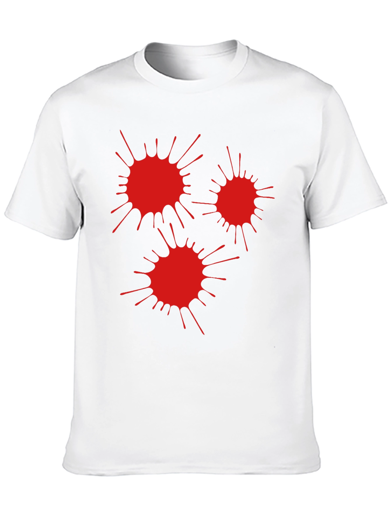 Red Splatter Black T-Shirt