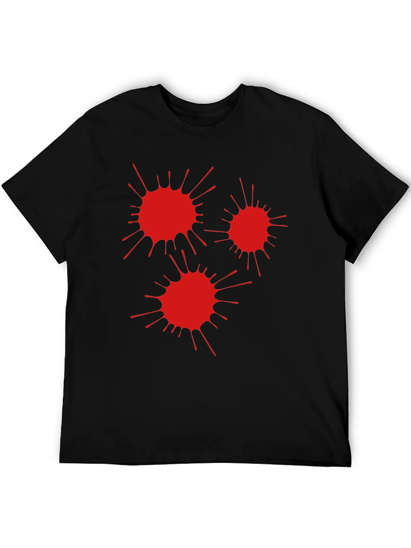Red Splatter Black T-Shirt