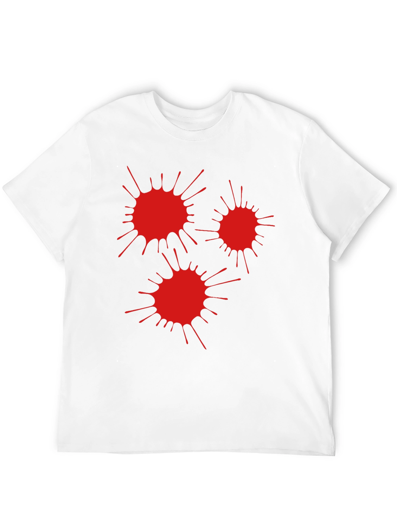 Red Splatter Black T-Shirt
