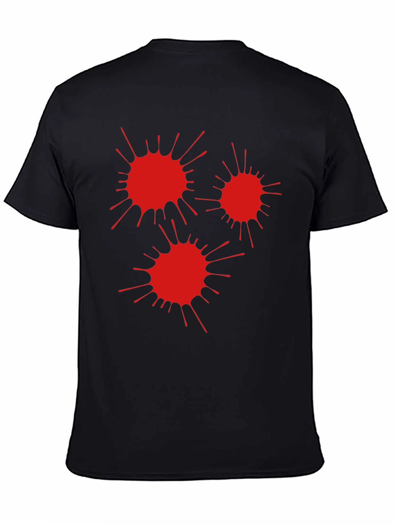 Red Splatter Black T-Shirt