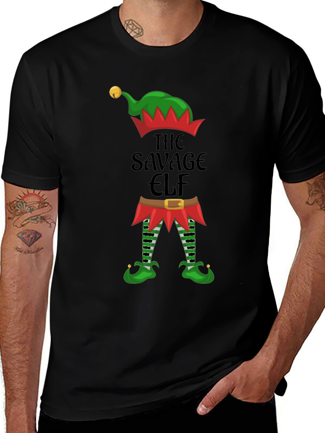 Savage Elf T-Shirt - Christmas Holiday Humor Tee
