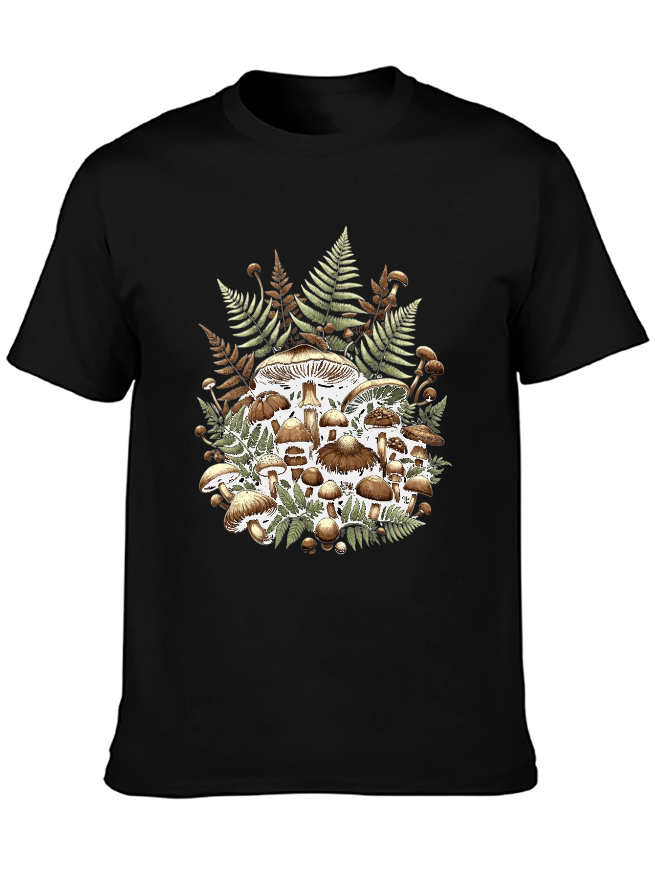 Mushroom Fern Graphic Tee - Nature Lovers Apparel