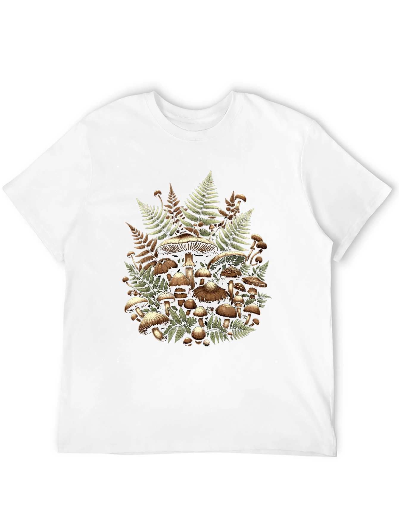 Mushroom Fern Graphic Tee - Nature Lovers Apparel