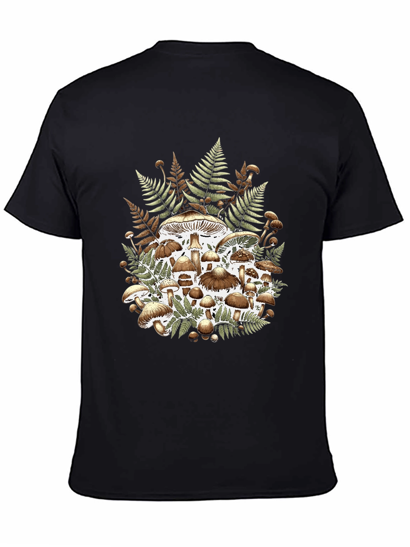 Mushroom Fern Graphic Tee - Nature Lovers Apparel