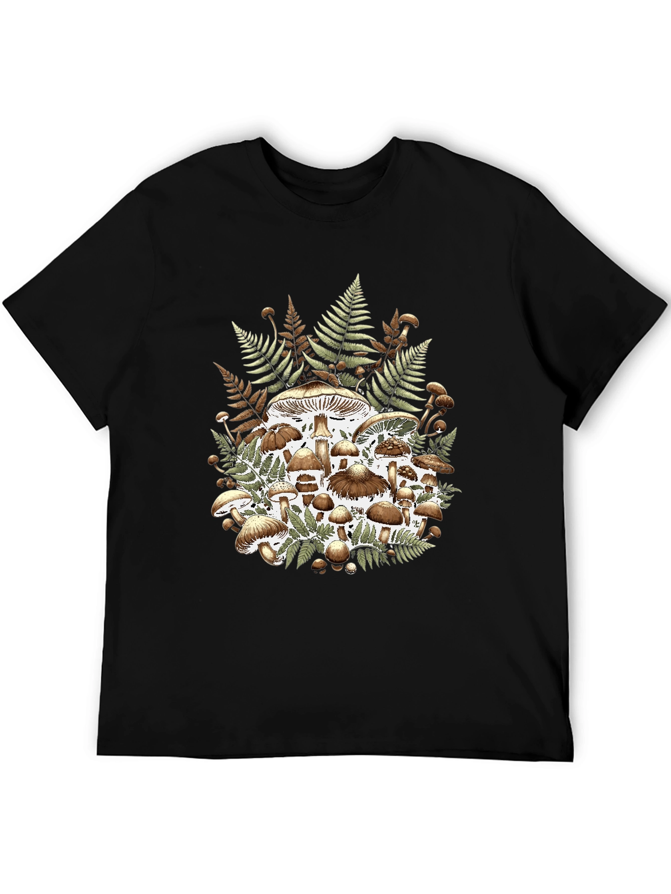 Mushroom Fern Graphic Tee - Nature Lovers Apparel