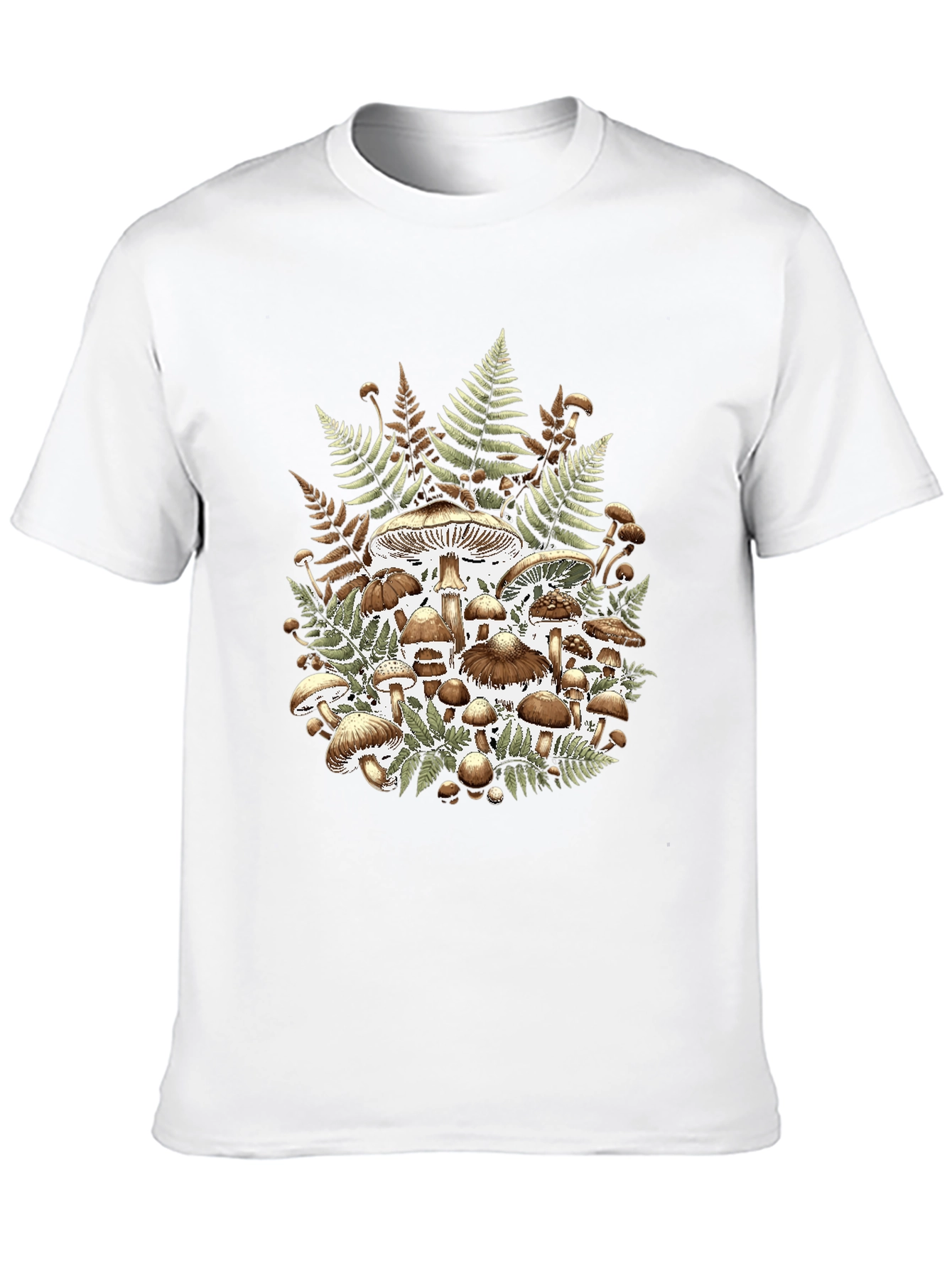 Mushroom Fern Graphic Tee - Nature Lovers Apparel
