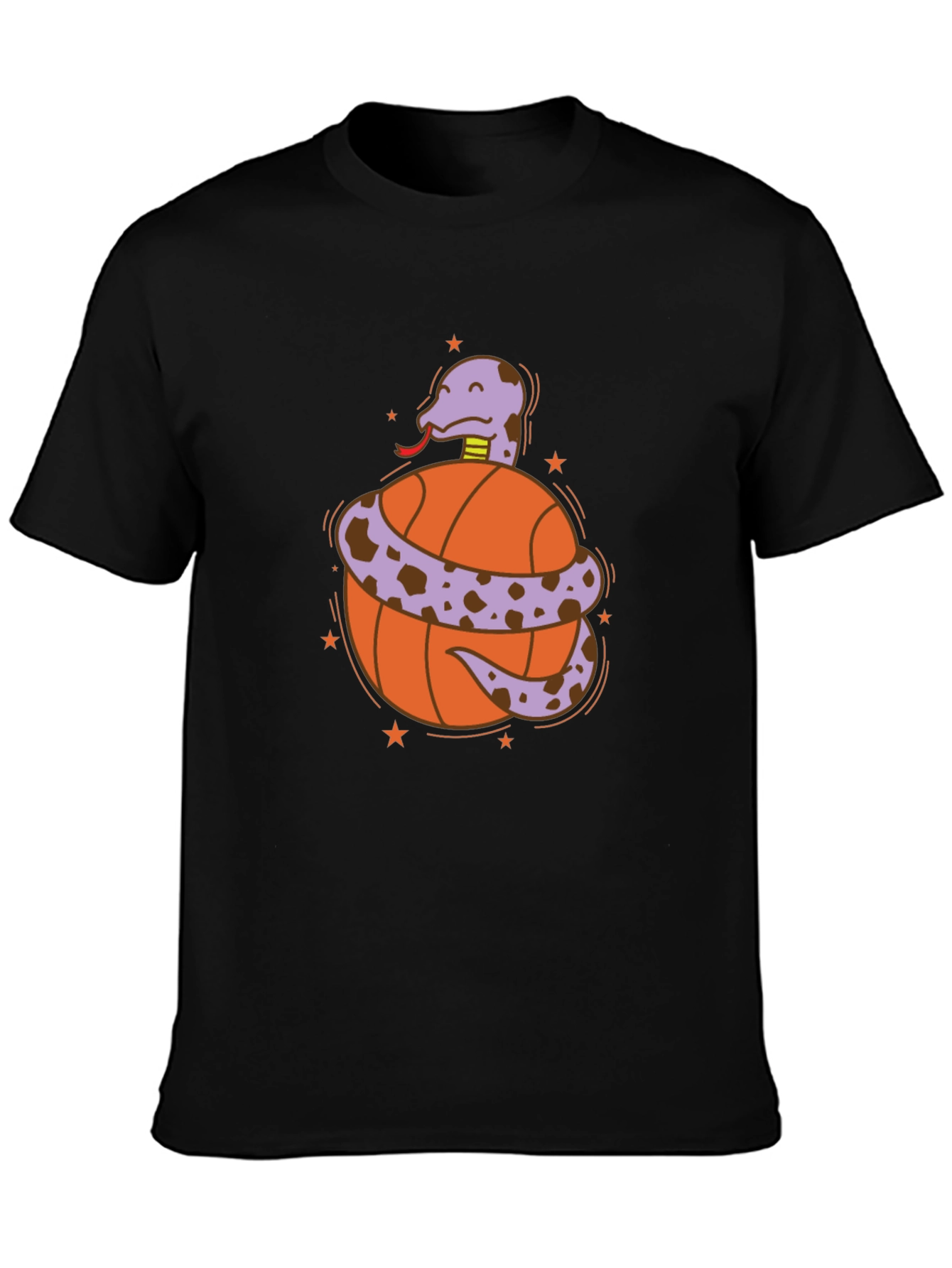 Snake on Basketball T-Shirt - Cool Graphic Tee