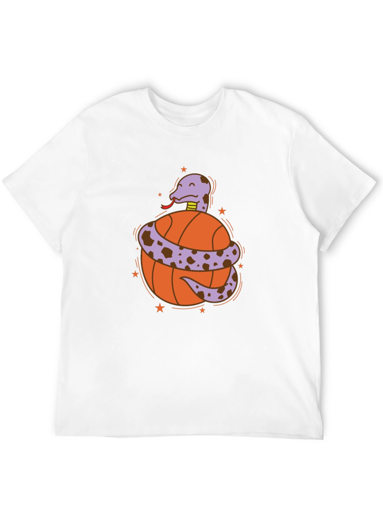 Snake on Basketball T-Shirt - Cool Graphic Tee