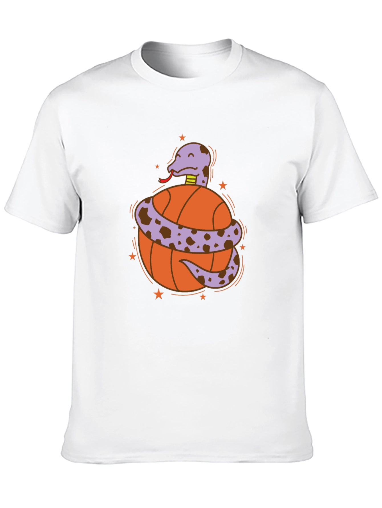 Snake on Basketball T-Shirt - Cool Graphic Tee
