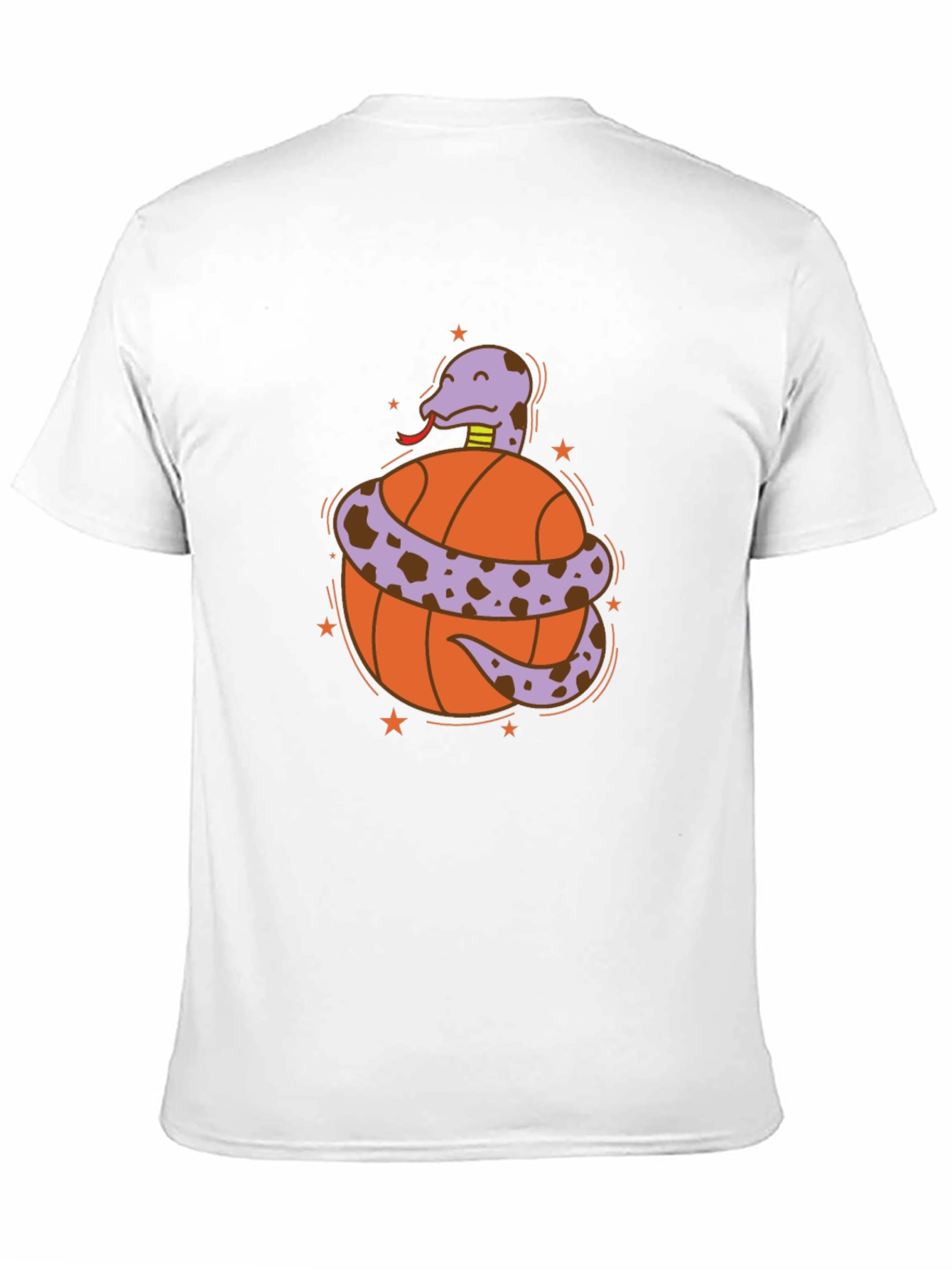 Snake on Basketball T-Shirt - Cool Graphic Tee