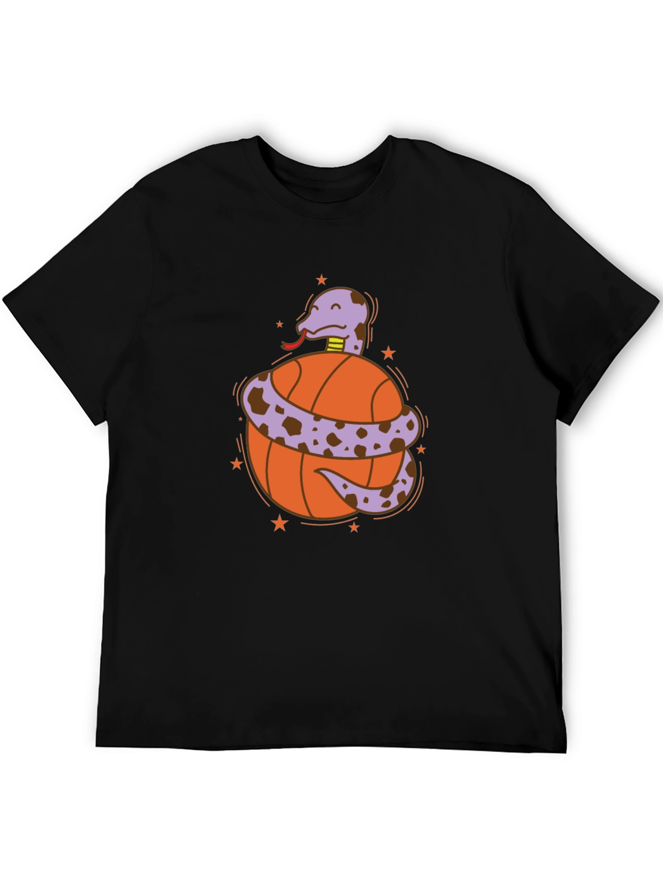 Snake on Basketball T-Shirt - Cool Graphic Tee