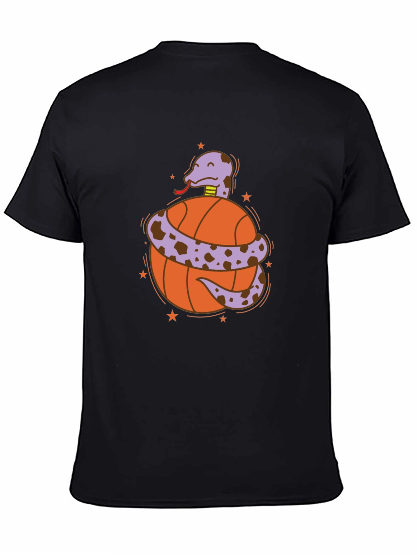 Snake on Basketball T-Shirt - Cool Graphic Tee