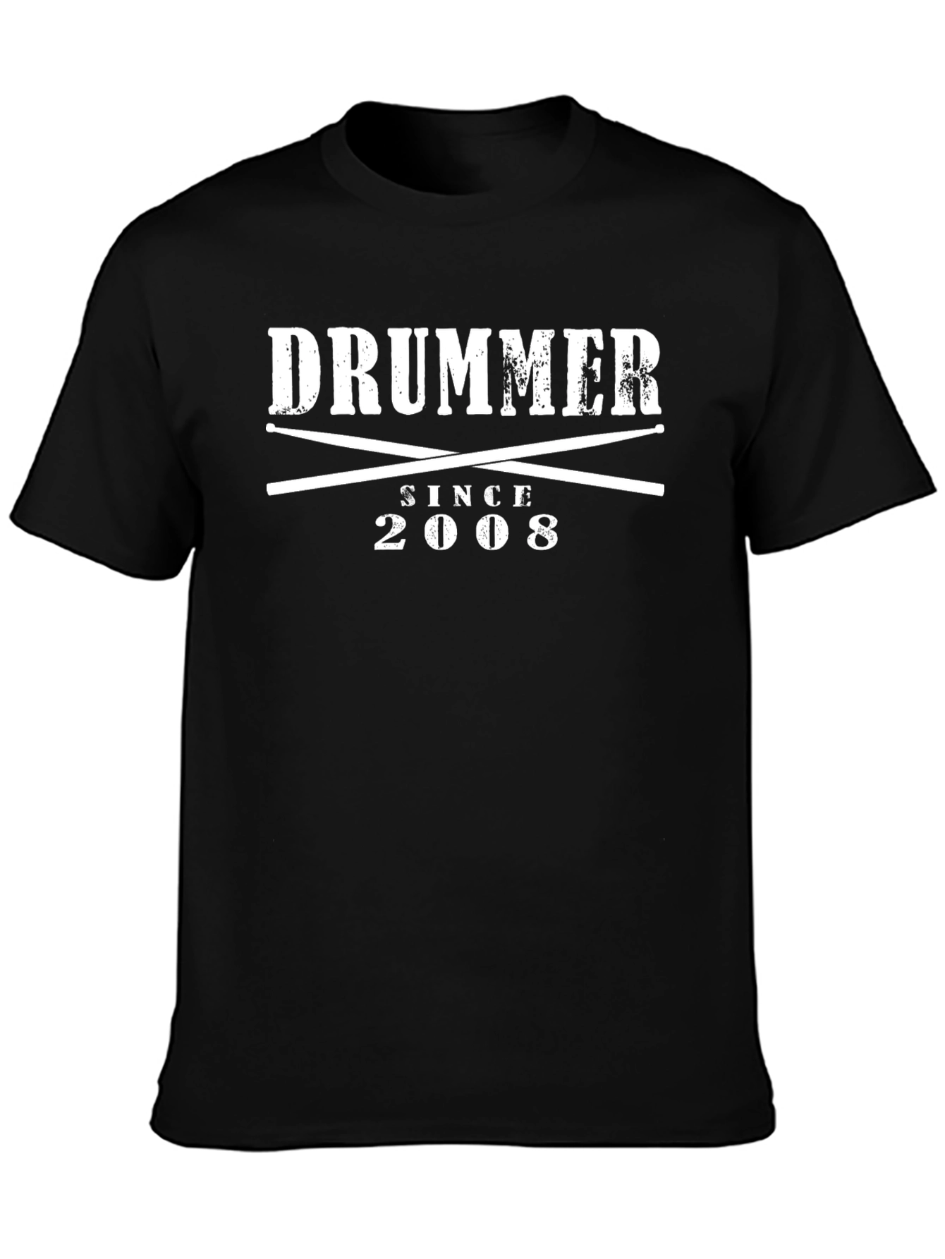 Drummer Since 2008 Black T-Shirt