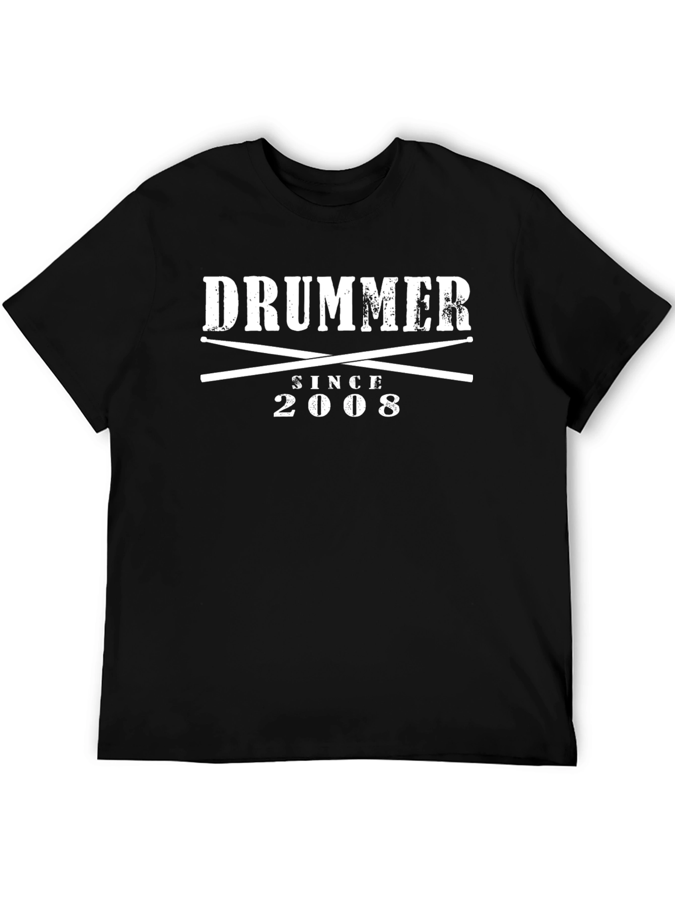 Drummer Since 2008 Black T-Shirt