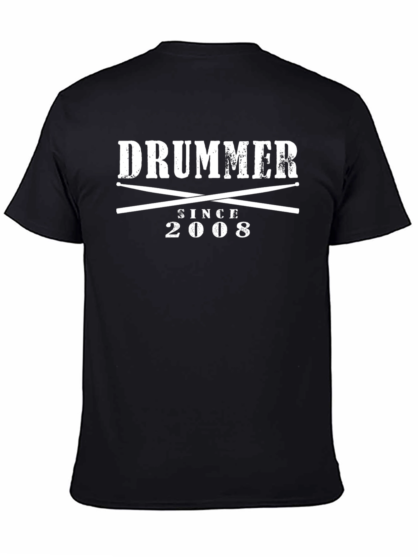 Drummer Since 2008 Black T-Shirt