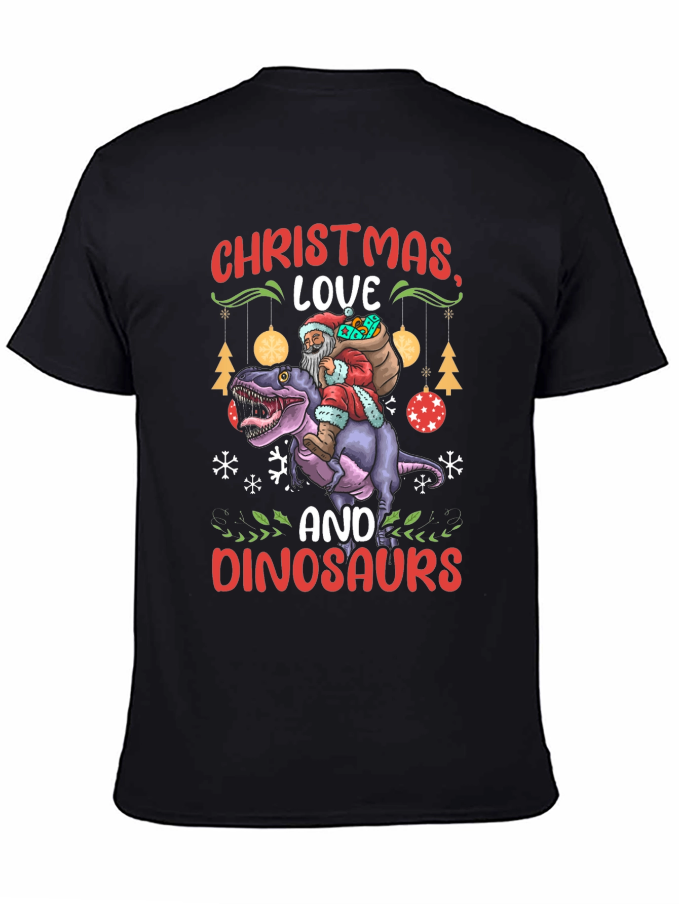 Christmas Love and Dinosaurs T-Shirt