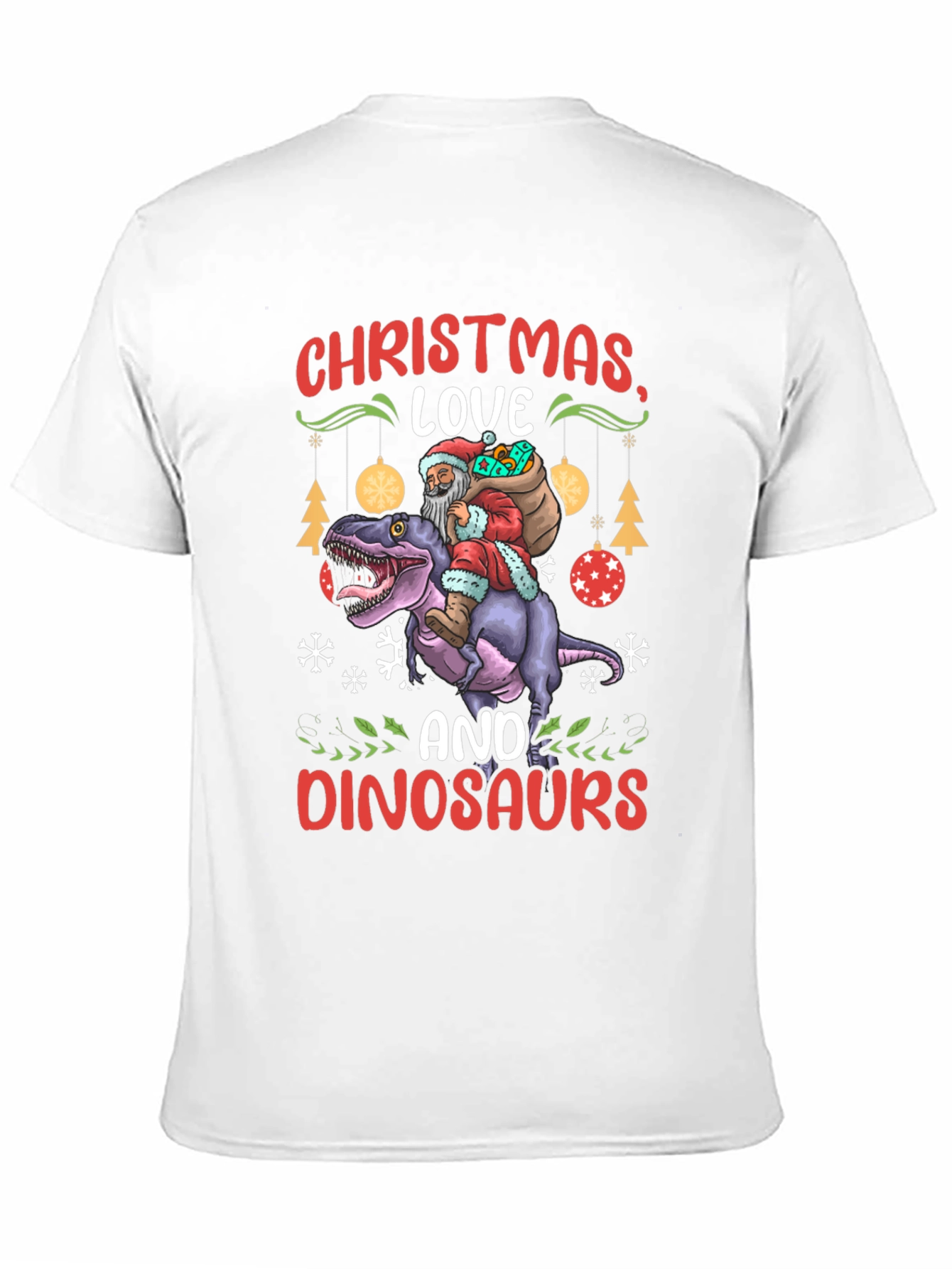 Christmas Love and Dinosaurs T-Shirt